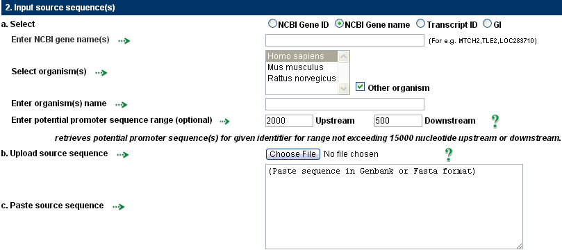 Sequence input